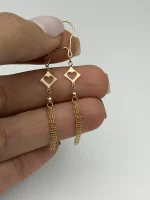 گوشواره آویز قلب و لوزی