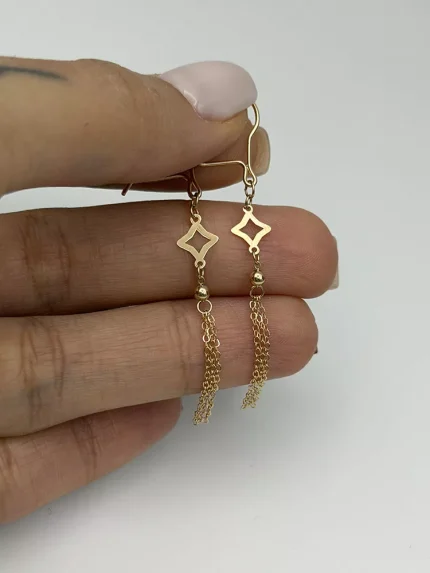 گوشواره آویز لوزی