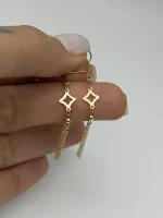 گوشواره آویز لوزی - Image 2