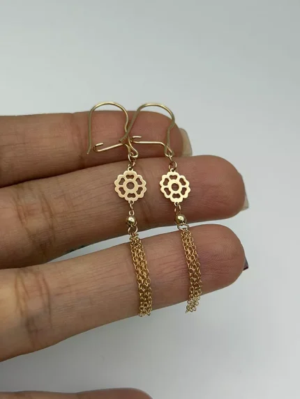 گوشواره آویز گل