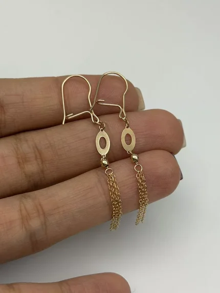 گوشواره آویز بیضی