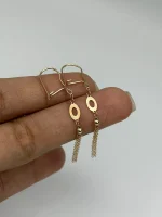 گوشواره آویز بیضی - Image 2