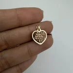 پلاک قلب سواروسکی رزگلد