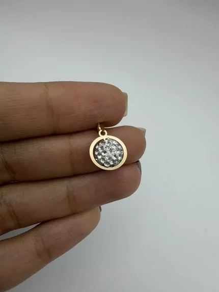 پلاک گوی سواروسکی نقره ای