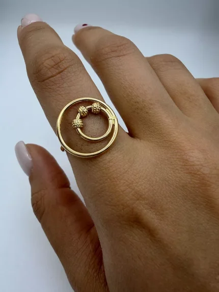 انگشتر دایره و گوی کد 01