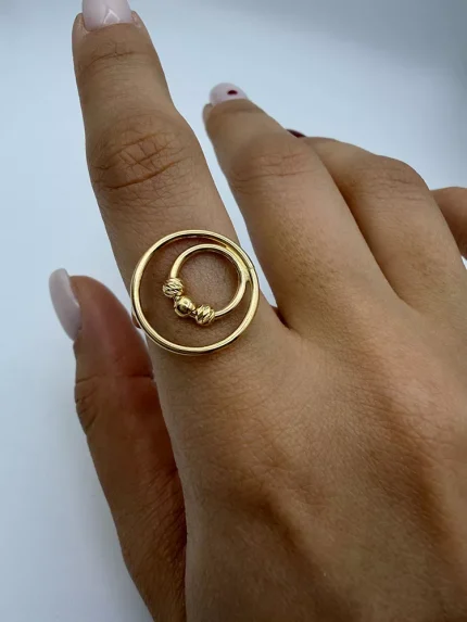 انگشتر دایره و گوی کد 02