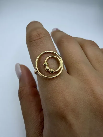 انگشتر دایره و گوی کد 04