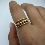 انگشتر بیضی و گوی کد 05