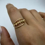 انگشتر بیضی و گوی کد 06