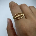 انگشتر بیضی و گوی کد 07