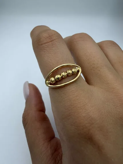 انگشتر بیضی و گوی کد 07