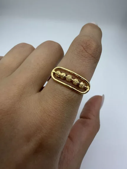 انگشتر بیضی و گوی کد 08