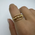 انگشتر بیضی و گوی کد 09