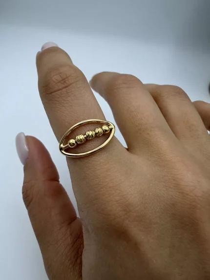 انگشتر بیضی و گوی کد 11