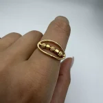 انگشتر بیضی و گوی کد 12