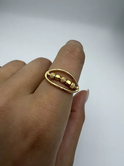 انگشتر بیضی و گوی کد 12