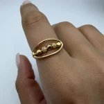 انگشتر بیضی و گوی کد 13