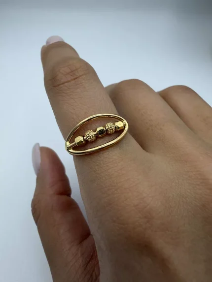 انگشتر بیضی و گوی کد 13