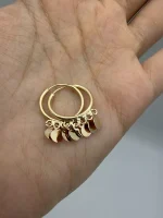 گوشواره حلقه ای آویز پولکی سایز 3