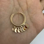 گوشواره حلقه ای آویز پولکی سایز 4