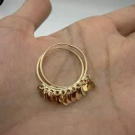 گوشواره حلقه ای آویز پولکی سایز 5