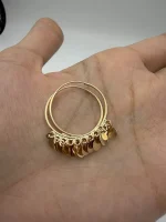 گوشواره حلقه ای آویز پولکی سایز 5