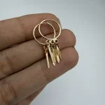 گوشواره حلقه ای آویز یخی سایز 2