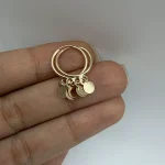 گوشواره حلقه ای آویز پولکی سایز 2