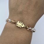 دستبند کادوئی طرح برگ انجیری