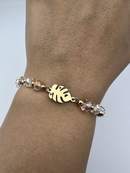 دستبند کادوئی طرح برگ انجیری