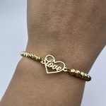 دستبند کادوئی طرح قلب و لاو