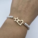 دستبند کادوئی طرح قلب و ستاره