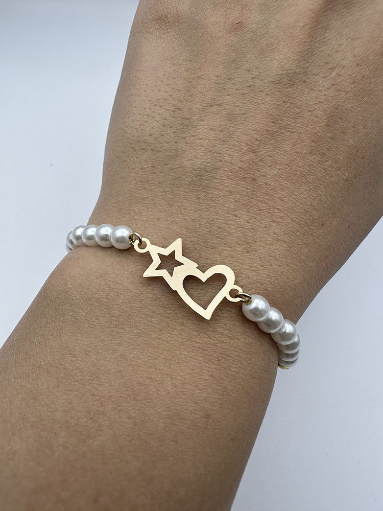 IMG_3029 دستبند کادوئی طرح قلب و ستاره - Image 1