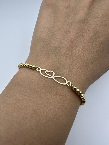 دستبند کادوئی طرح بی نهایت و قلب