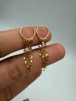 گوشواره حلقه ای آویز شرابه
