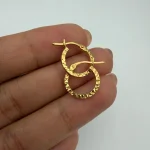 گوشواره حلقه ای تراشدار