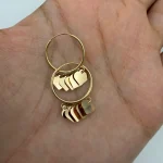 گوشواره حلقه ای آویز قلب