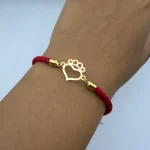 دستبند ابریشمی قلب و تاج