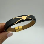 دستبند چرم دایره و بی نهایت