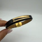 دستبند چرم خط مورب
