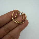 گوشواره حلقه ای موج تراشدار