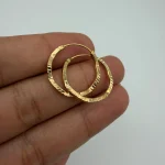 گوشواره حلقه ای موج تراشدار