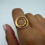 انگشتر دایره و گوی آیینه ای