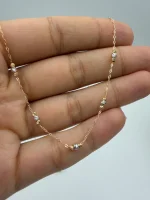 گردنبند البرنادو سفید و زرد - Image 2