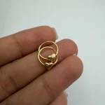 گوشواره حلقه ای آویز قلب