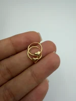 گوشواره حلقه ای آویز قلب