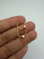 گوشواره حلقه ای آویز قلب - Image 2