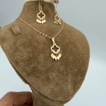 نیم ست ونکلیف آویز لوزی