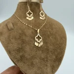 نیم ست ونکلیف آویز بیضی