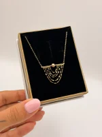 گردنبند گوی و خط آویز شرابه - Image 3